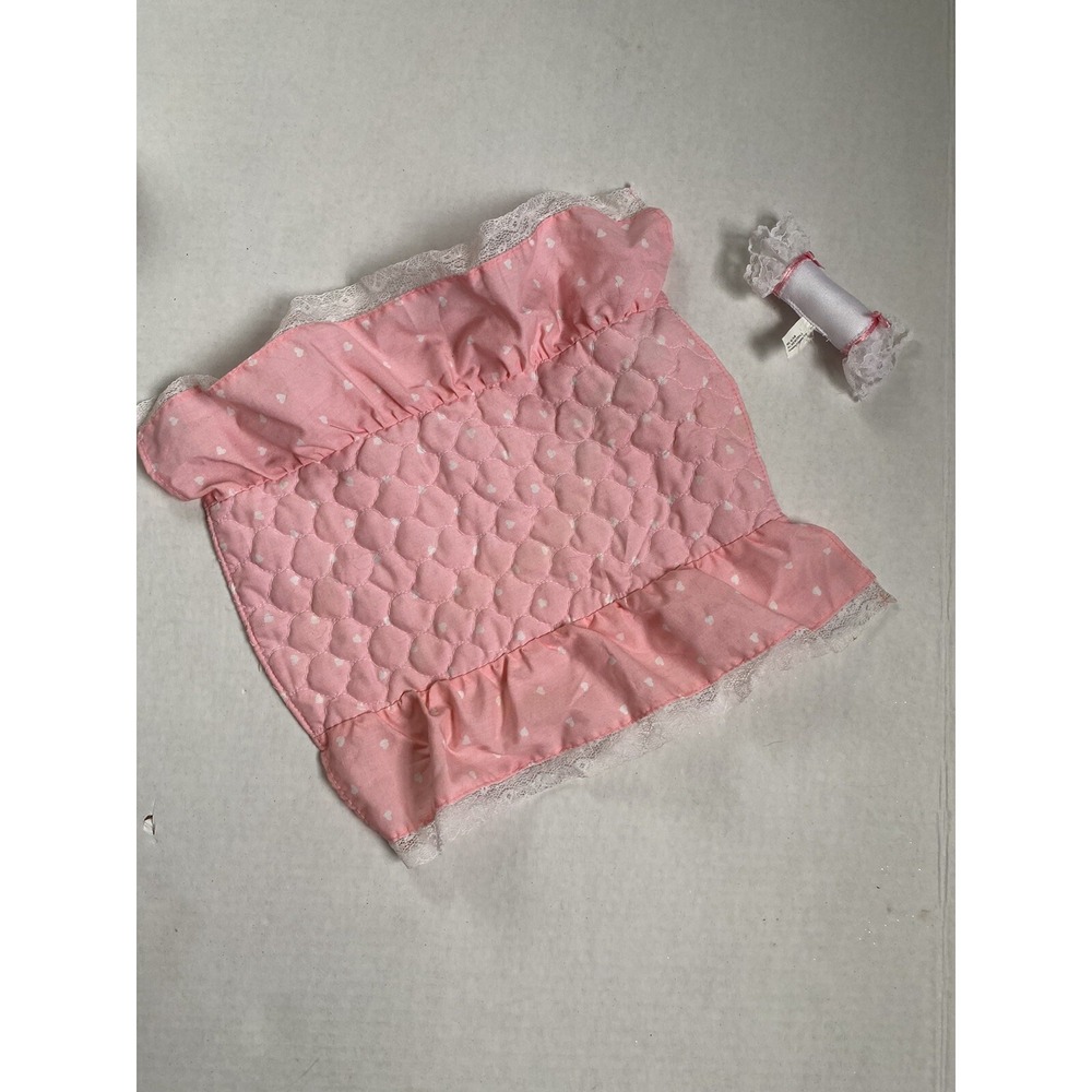 Vintage Barbie Replacement Comforter Pink White Hearts Pillow